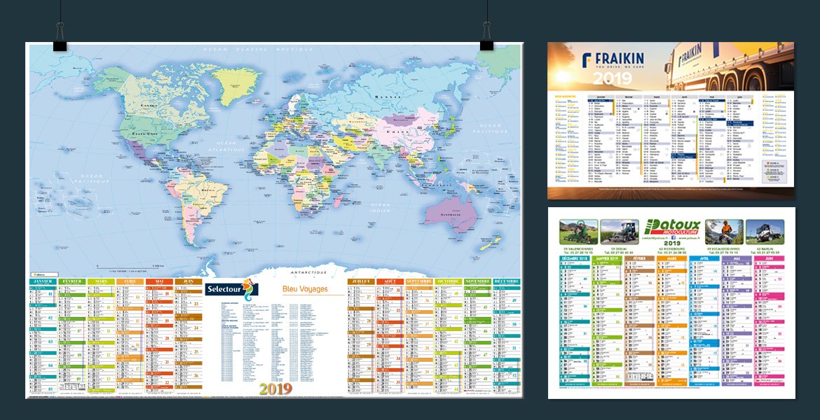 <b>CALENDRIERS</b><br><p>Impression d’après fichiers fournis</p>