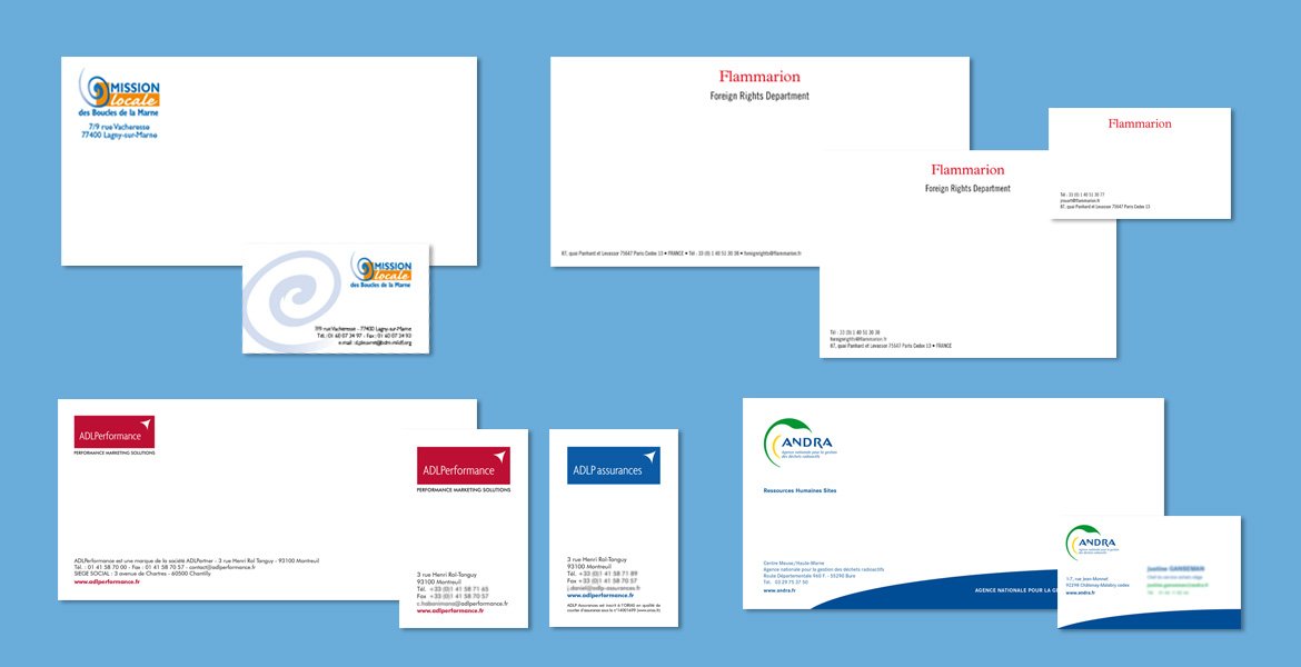 <b>PAPETERIE : CARTES DE CORRESPONDANCE/VISITE</b><br><p>Exécution + impression</p>