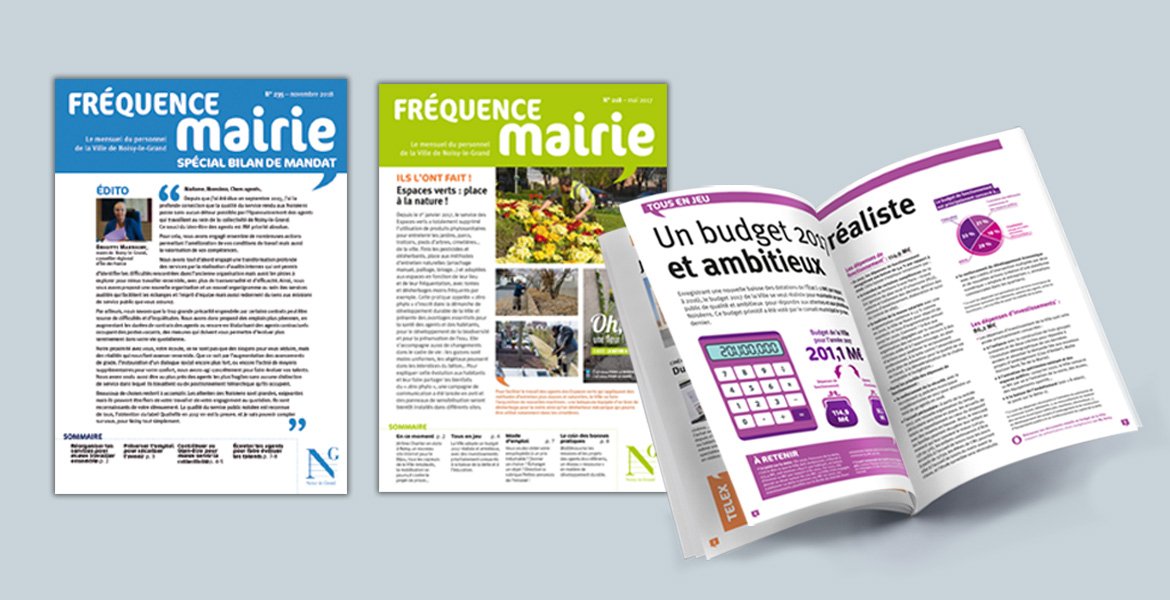 <b>COLLECTIVITÉ</b><br><p>REVUE « Fréquence Mairie » 8 pages - 11 numéros/an<br class='autobr' />
Impression d’après fichier pdf fourni</p>